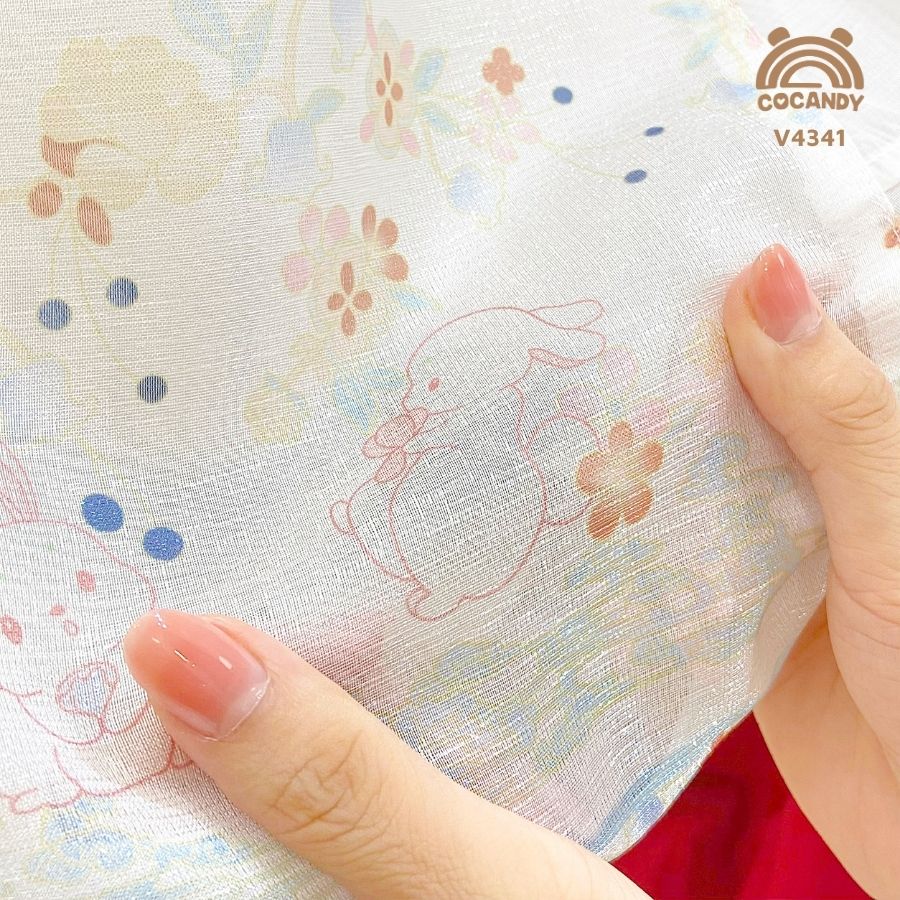 Váy cộc XANH phối TRẮNG họa tiết thỏ_thumbnail_4