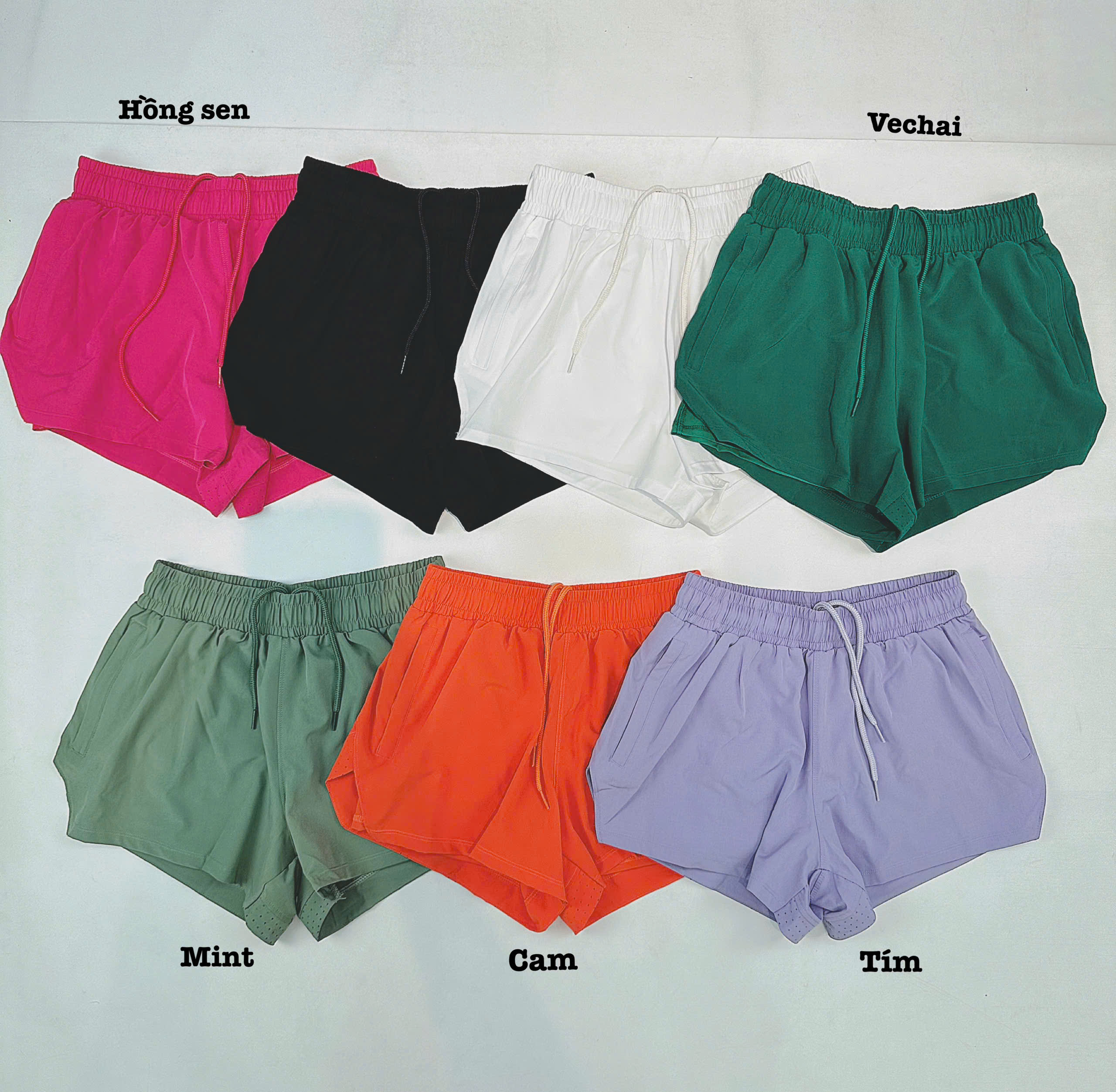 Quần Đùi Thể Thao Boxer 2 Lớp Xẻ Tà Laze Dáng Rộng
