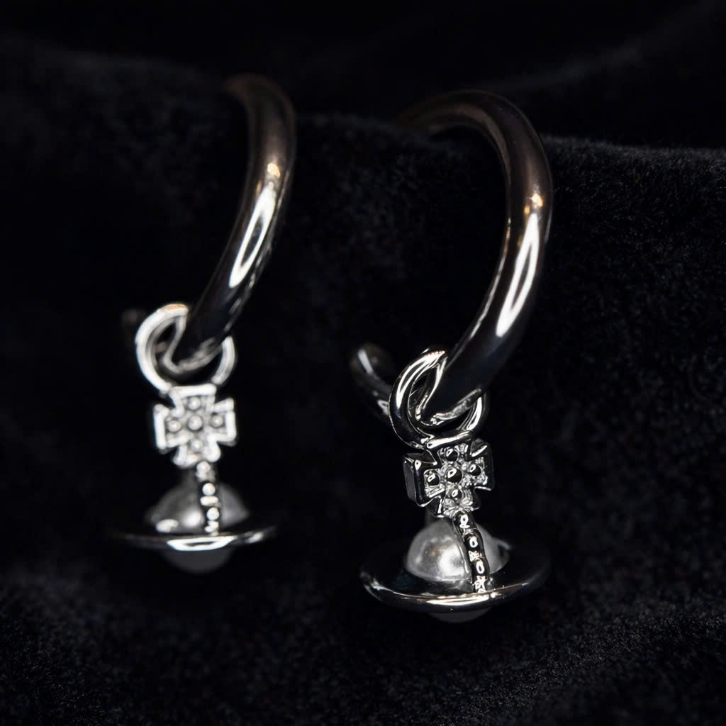 Khuyên kiểu cặp hành tinh rơi ngọc trai