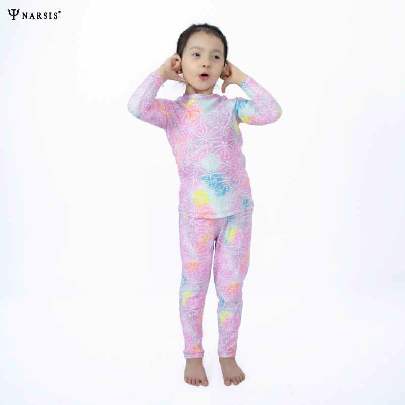 BỘ BƠI BÉ GÁI DÀI TAY QUẦN DÀI NHIỀU MÀU KA23003 NARSIS CHẤT LIỆU THOÁNG MÁT, DỄ CHỊU, THOẢI MÁI ..._thumbnail_2