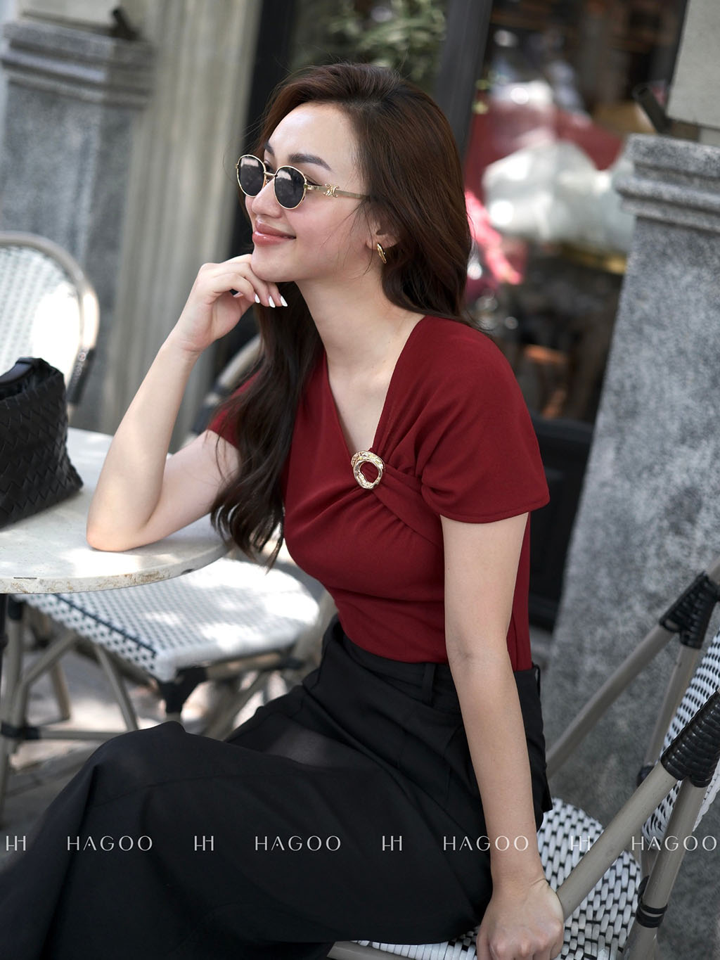 Chân váy kaki gân nổi khóa kéo sau HAGOO_thumbnail_13