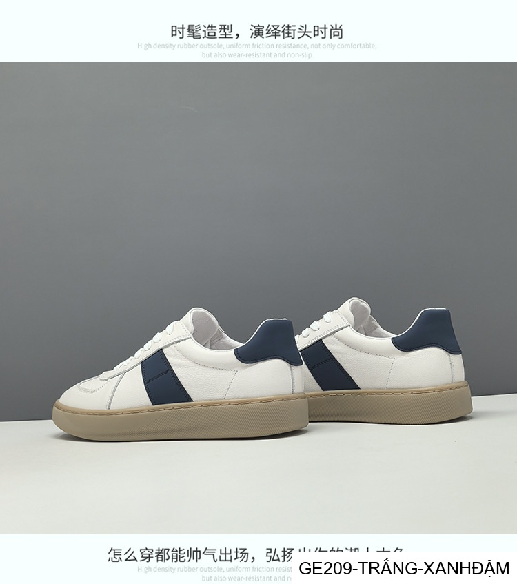 GE209 - Giày thường ngày màu khối da bò lớp một dành cho nam, giày hợp thời trang cao cấp đa năng, giày thể thao da thật Châu Âu, giày sang trọng nam dễ tiếp cận_thumbnail_2