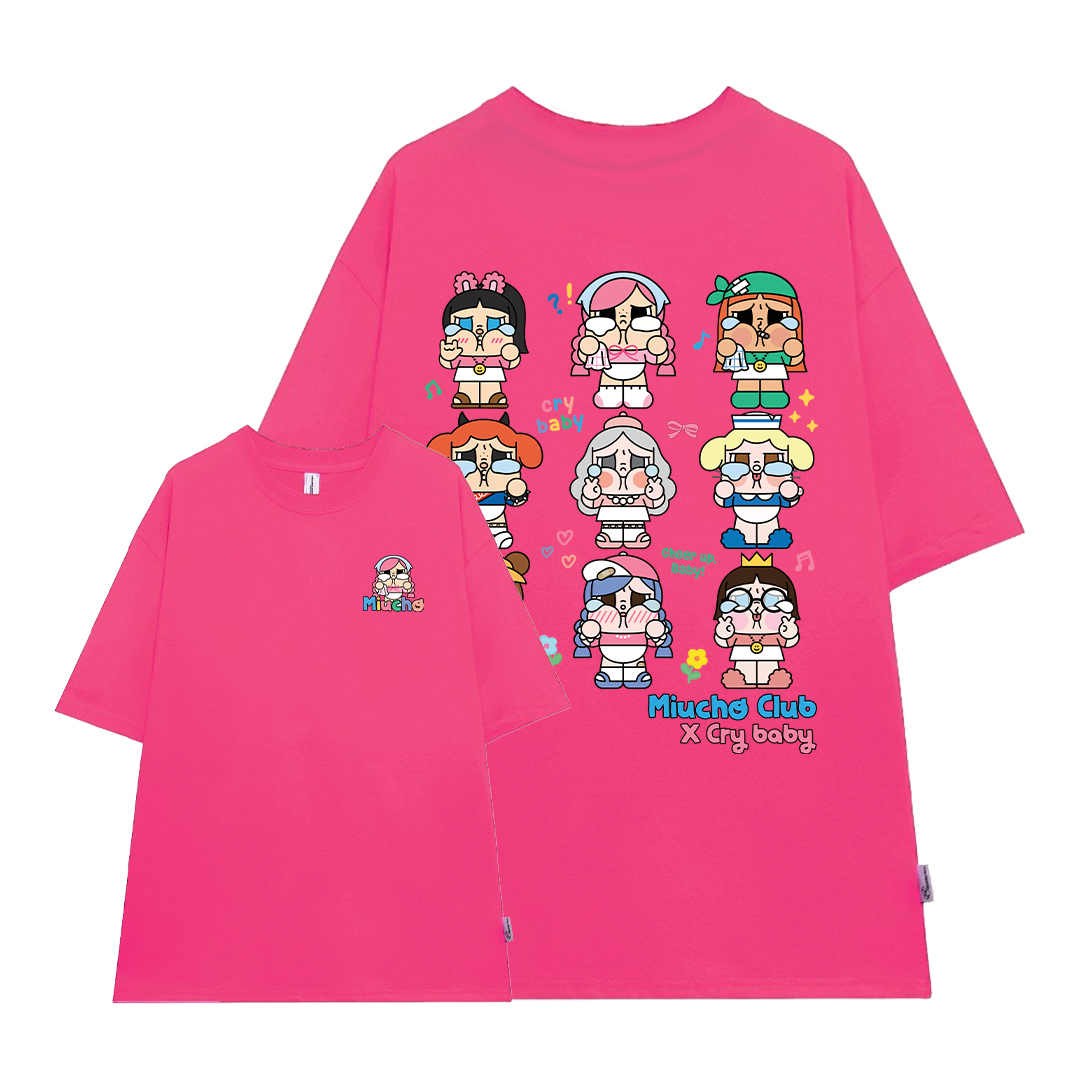 Áo thun CRY BABY nhiều màu ATD1334 Miucho form rộng vải cotton in mix_thumbnail_8