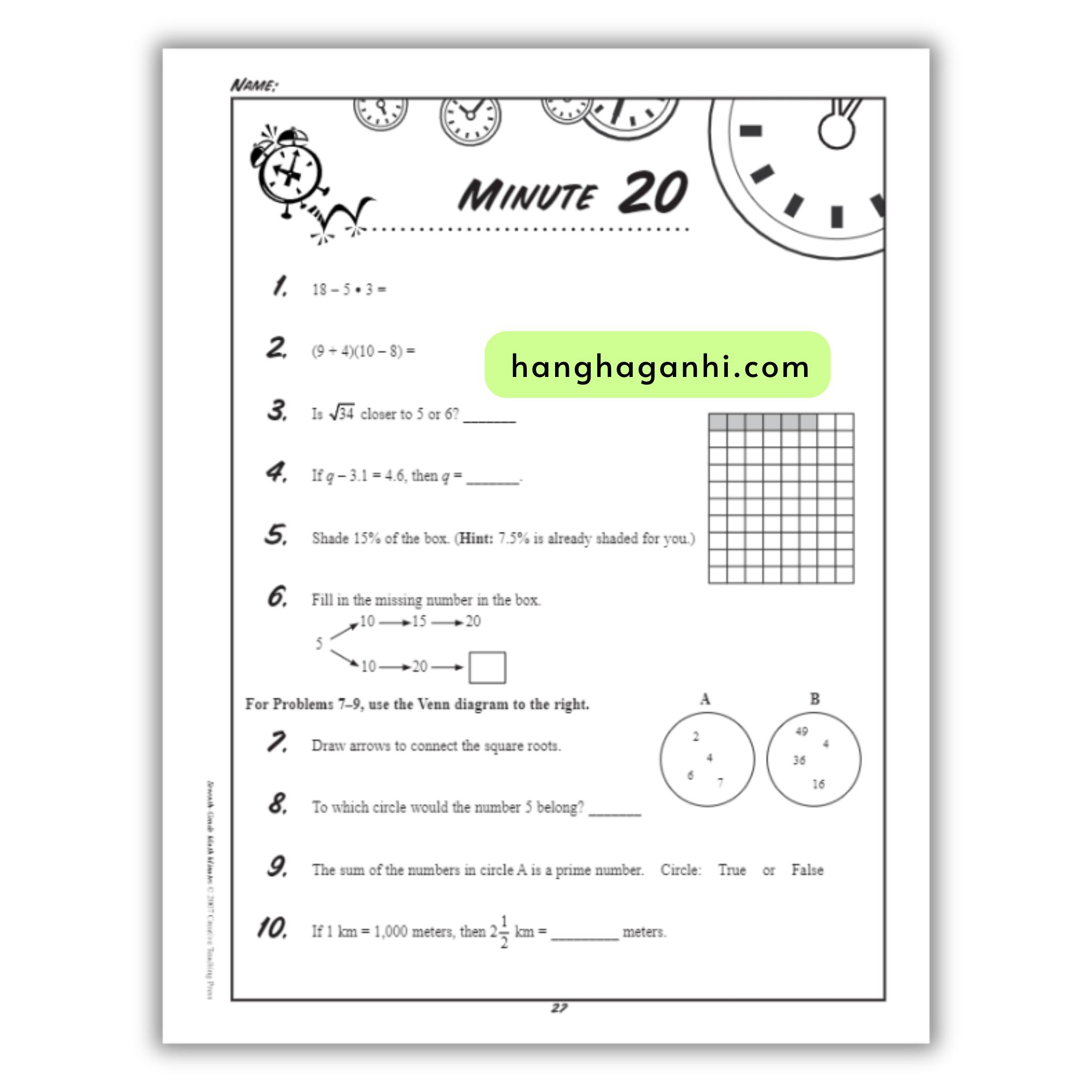 Math Minutes Grade 7- Sách Toán Tiếng Anh cho bé lớp 7_thumbnail_6