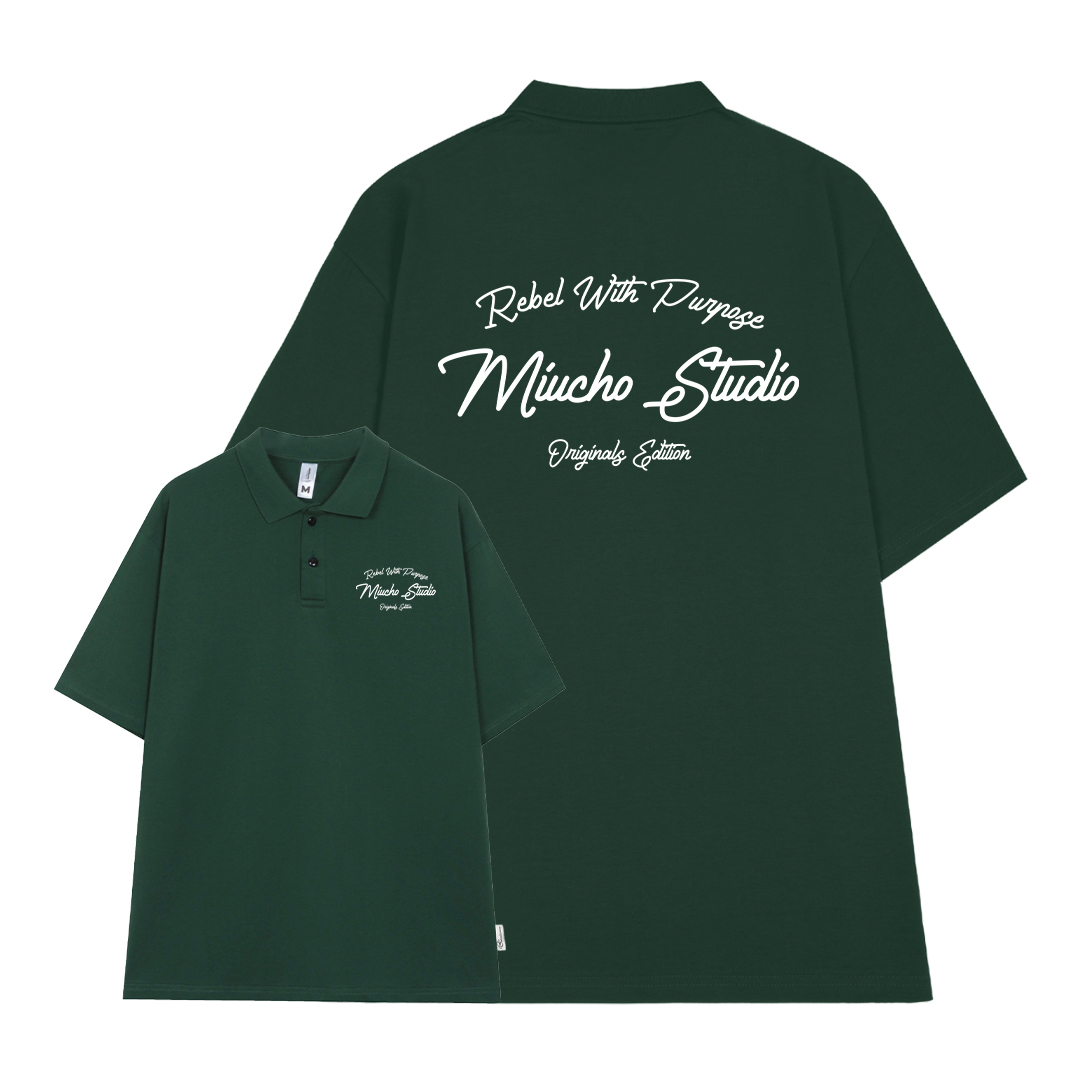Áo polo form Oversize Miucho Studio 2478 tay ngắn cổ trụ vải cotton thoáng mát cao cấp_thumbnail_11