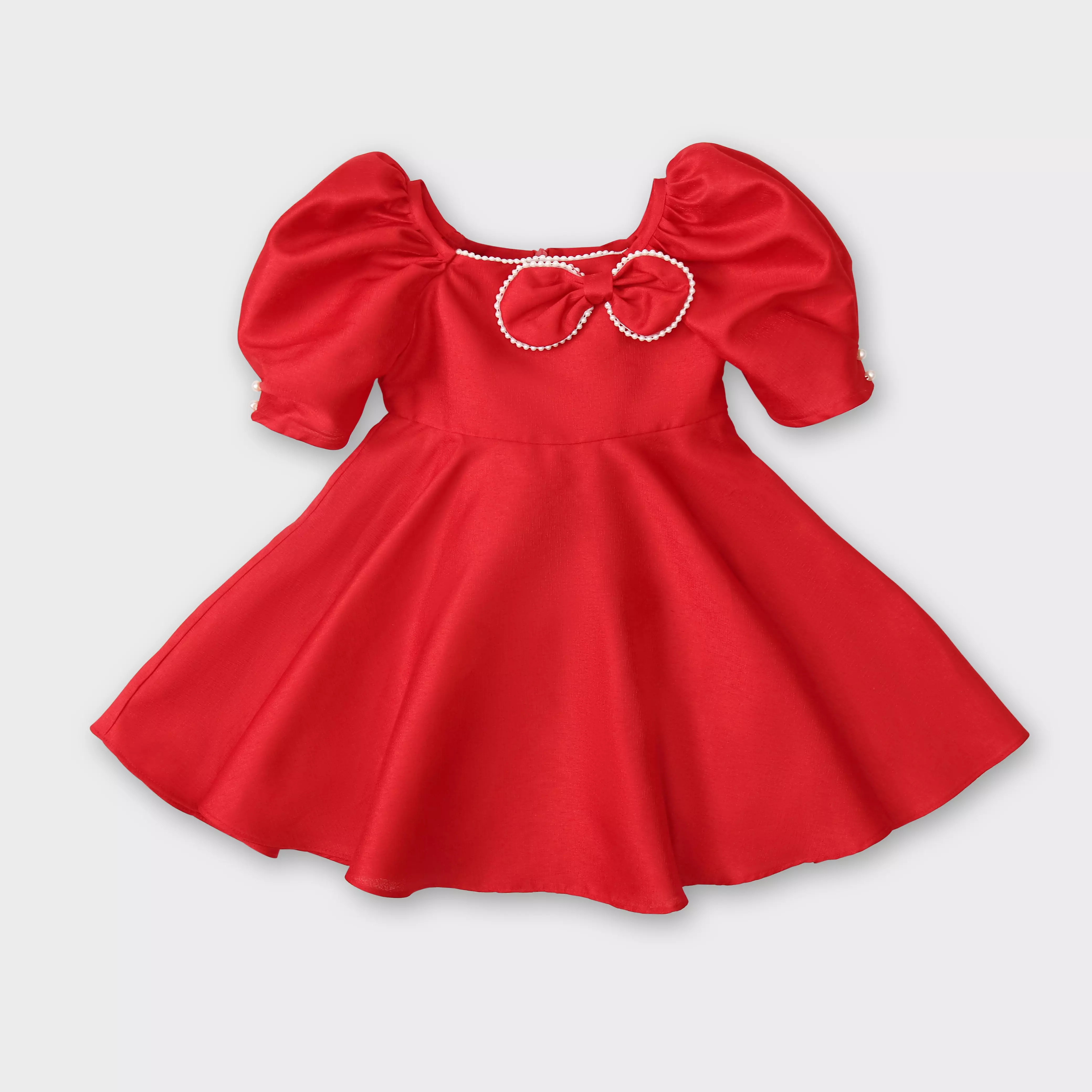 Váy tafta cổ vuông nơ ngực_thumbnail_12