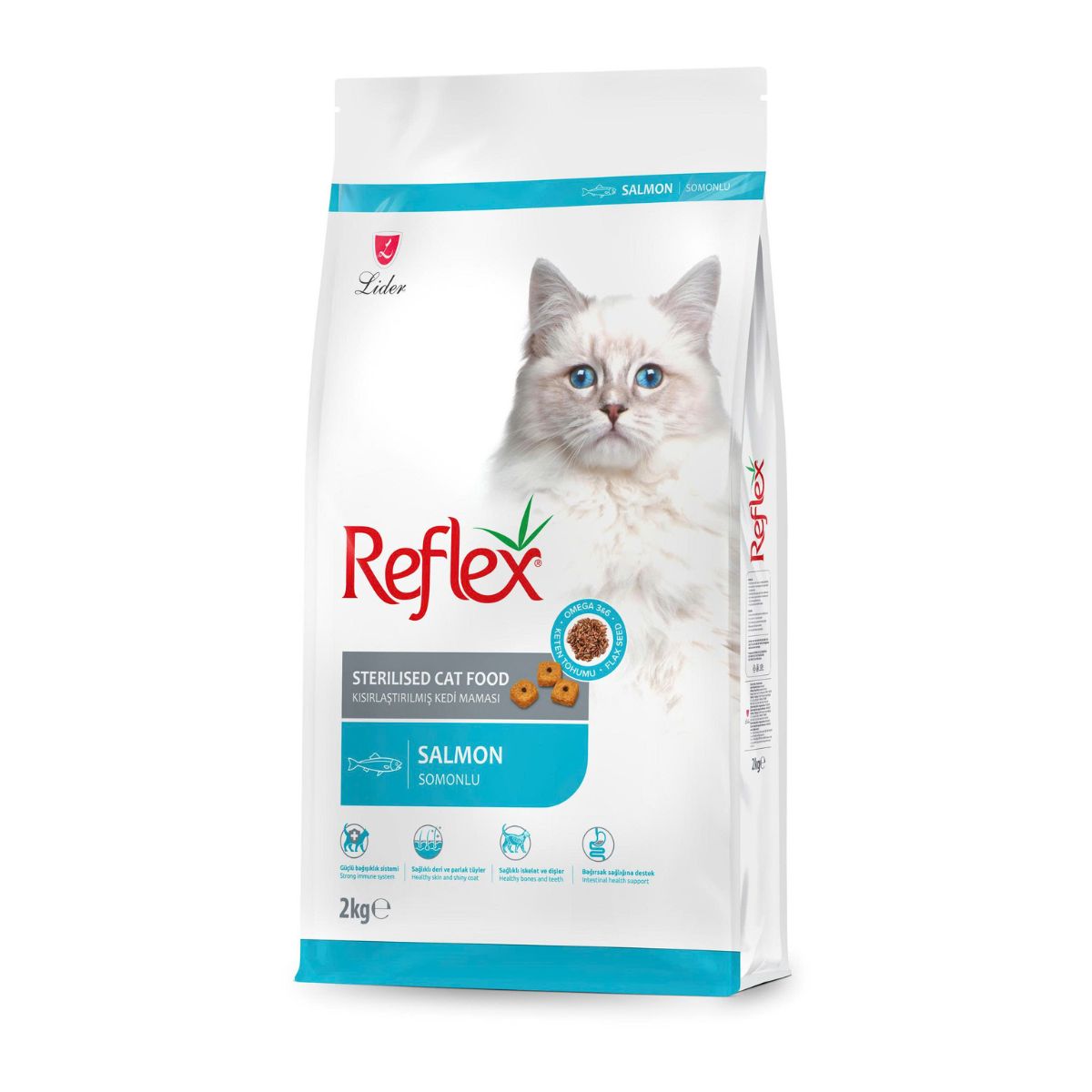 Thức ăn hạt cho mèo triệt sản Reflex Sterilised Cat Food vị Cá hồi và Gạo - Túi 2kg