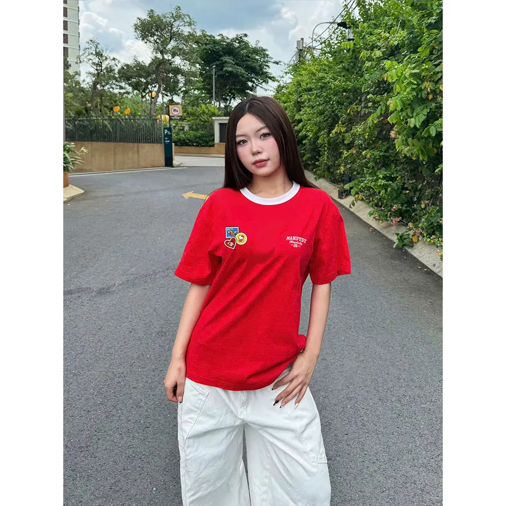 Áo thun Tết Bính Ngọ boxy cá tính phối cổ Miucho vải dày dặn thoáng mát đứng form 3004_thumbnail_3