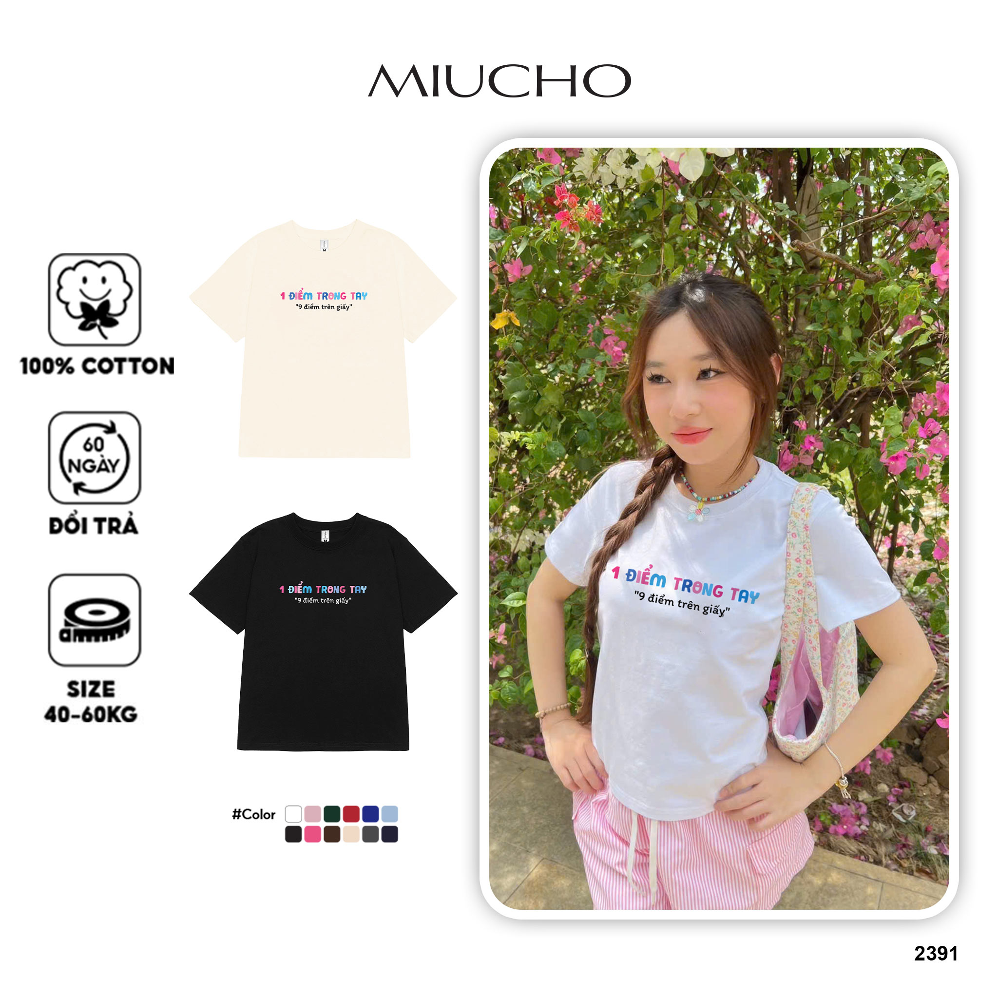 Áo thun baby tee dễ thương ABD2391 Miucho chất vải cotton co giãn thoáng mát cao cấp in Typography_thumbnail_1