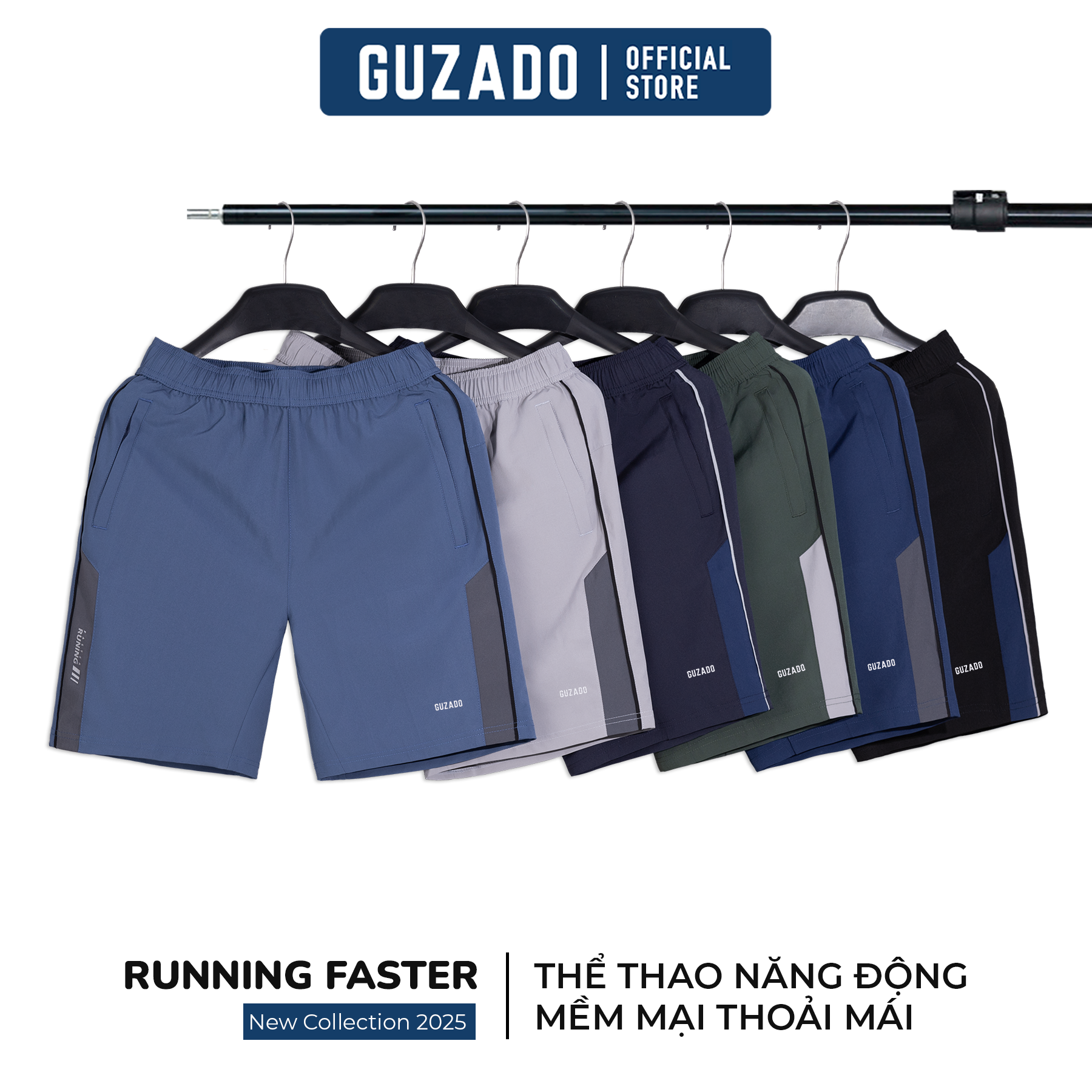 Quần Short Guzado Công Nghệ MaxCool Siêu Nhẹ Thể Thao GSR08