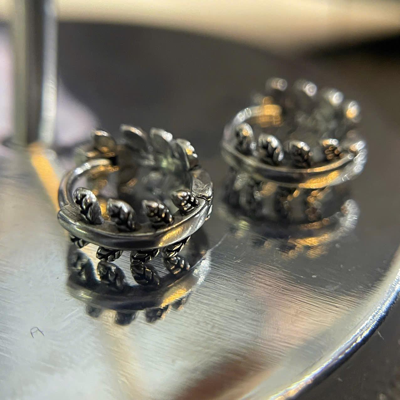 khuyên vòng kiểu nam vòm lá size 10