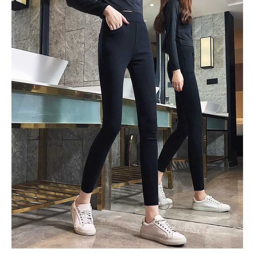 Quần legging nữ cạp cao có túi chất liệu umi co giãn 4 chiều - Loza LQ103200_thumbnail_4