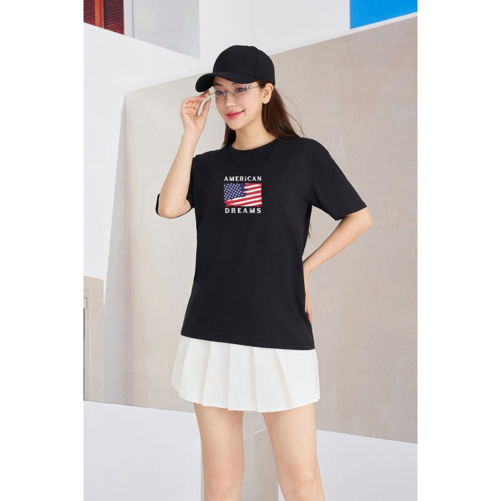 [Form Rộng] Áo thun nữ in hình 'American Dreams' - LOZA RT8157_thumbnail_6