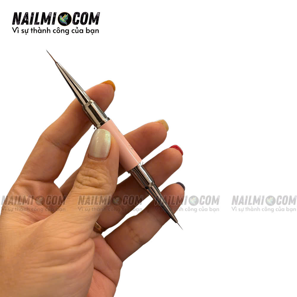 Cọ nét - cọ râu vẽ móng tay - 2 đầu 5mm&7mm - cán nhôm - Niao_thumbnail_2