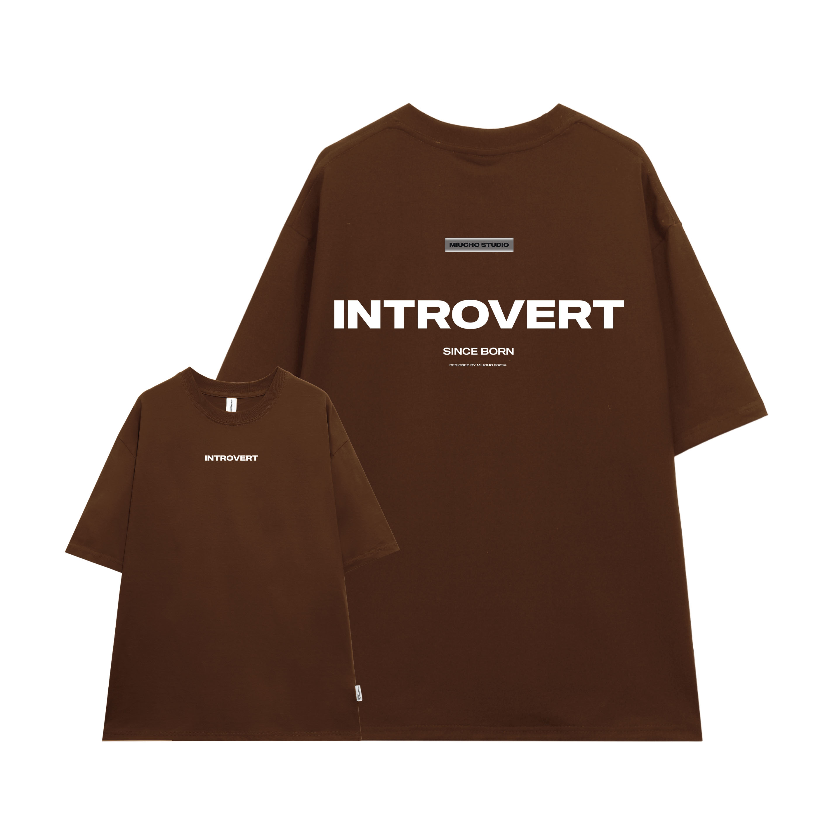 Áo thun unisex form rộng AT383 Miucho chất vải cotton in brand name_thumbnail_10