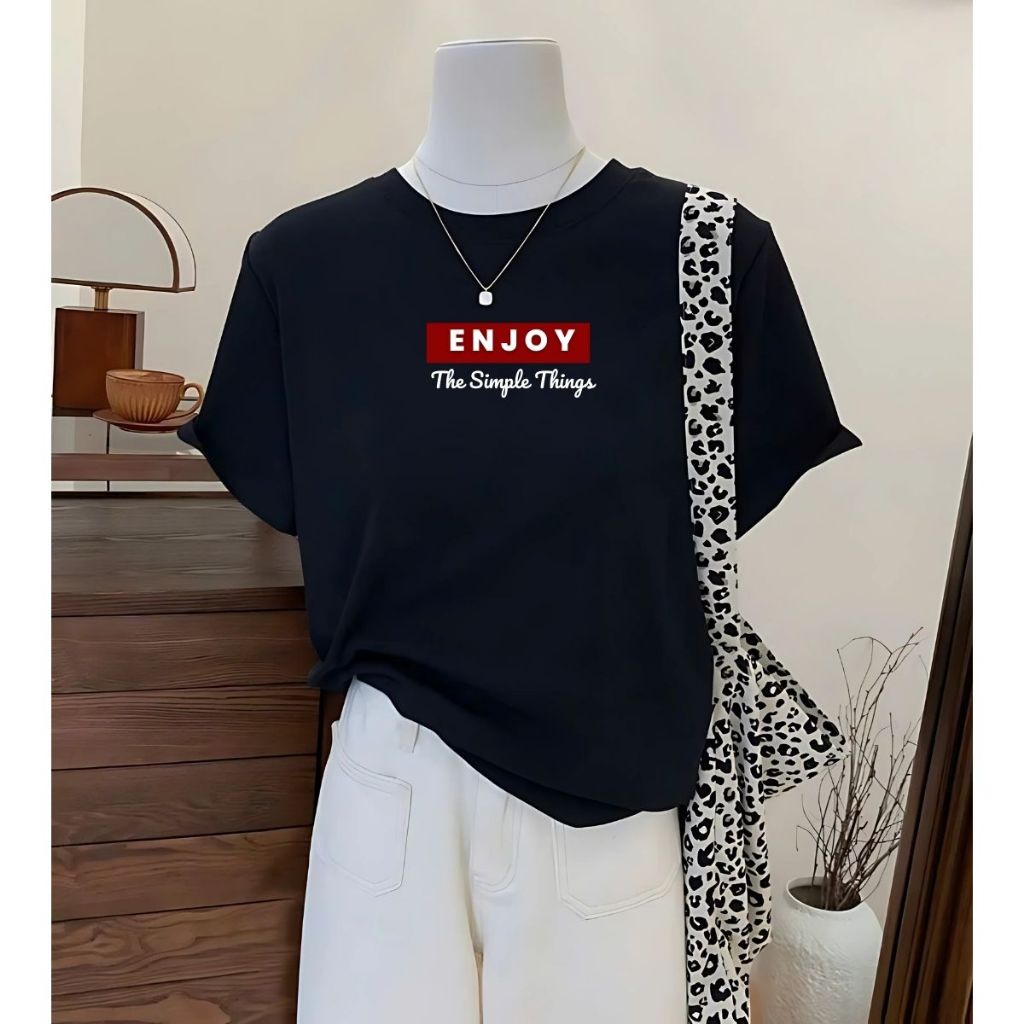 [Form Rộng] Áo phông nữ 𝐋𝐎𝐙𝐀 màu đen in hình chất liệu cotton co giãn 4 chiều - Mã G0271_thumbnail_6