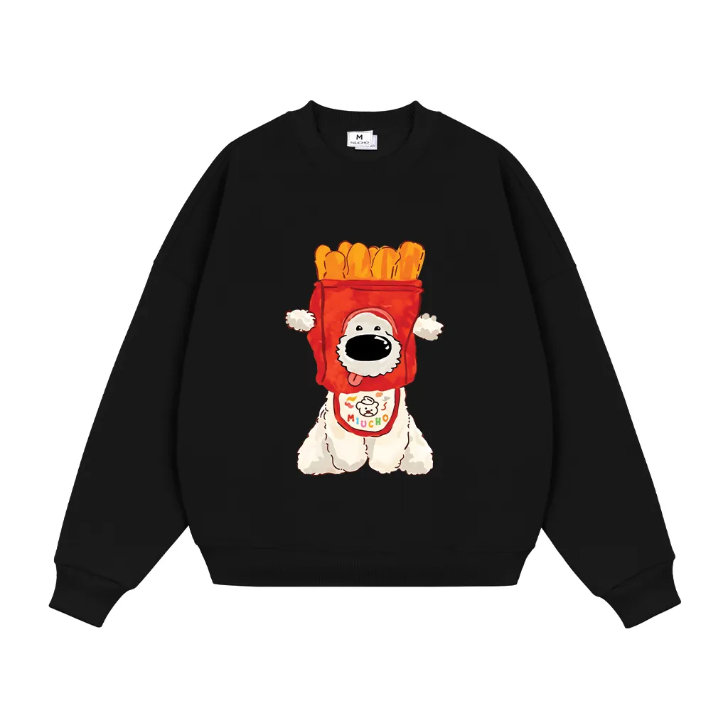 Áo Sweater boxy Miucho nỉ 2 da thoáng mát dày dặn cổ tròn đủ size hình cún in mix 2793_thumbnail_10