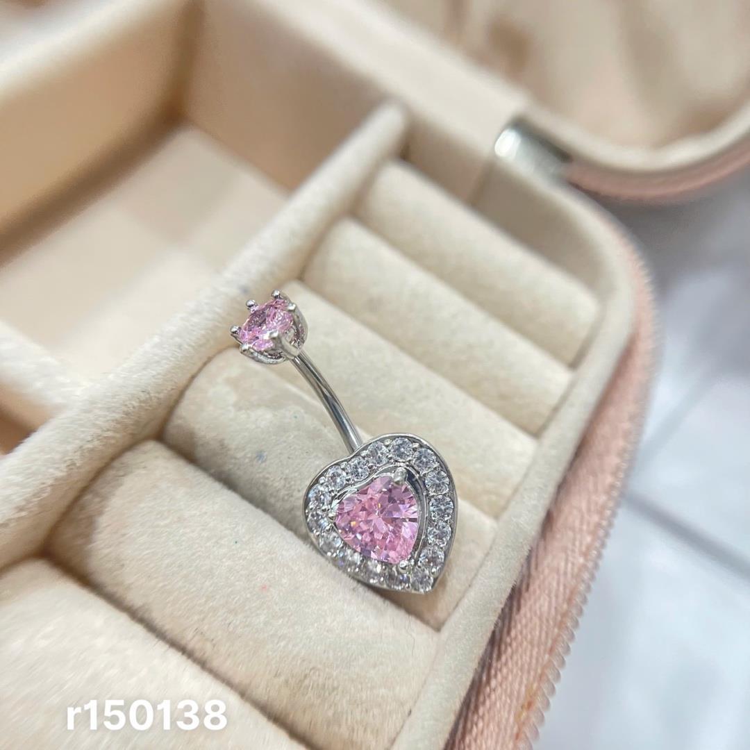 Rốn kim cương tim hồng đầu đá hồng