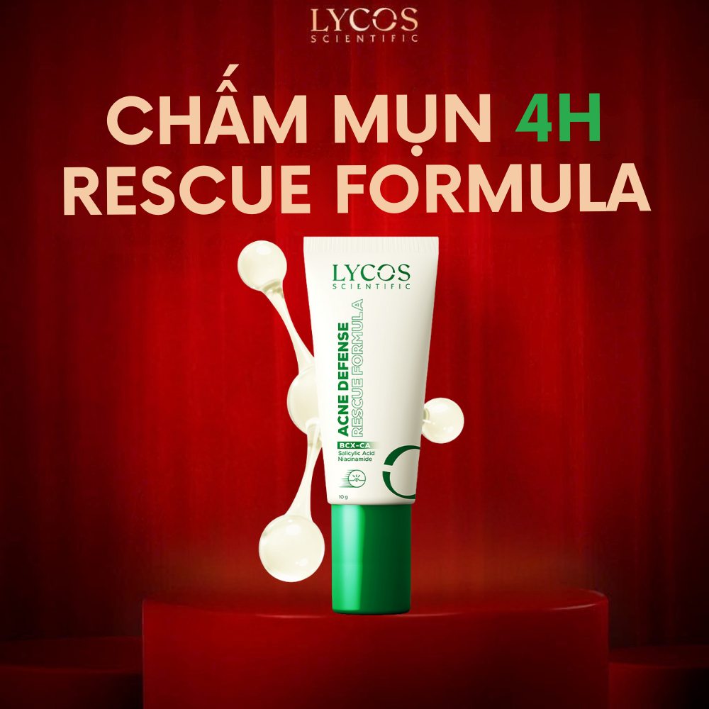 Kem Chấm Mụn LYCOS Acne Defense Rescue Formula Hỗ Trợ Làm Khô Cồi, Làm Dịu Và Chăm Sóc Vùng Da Mụn10g