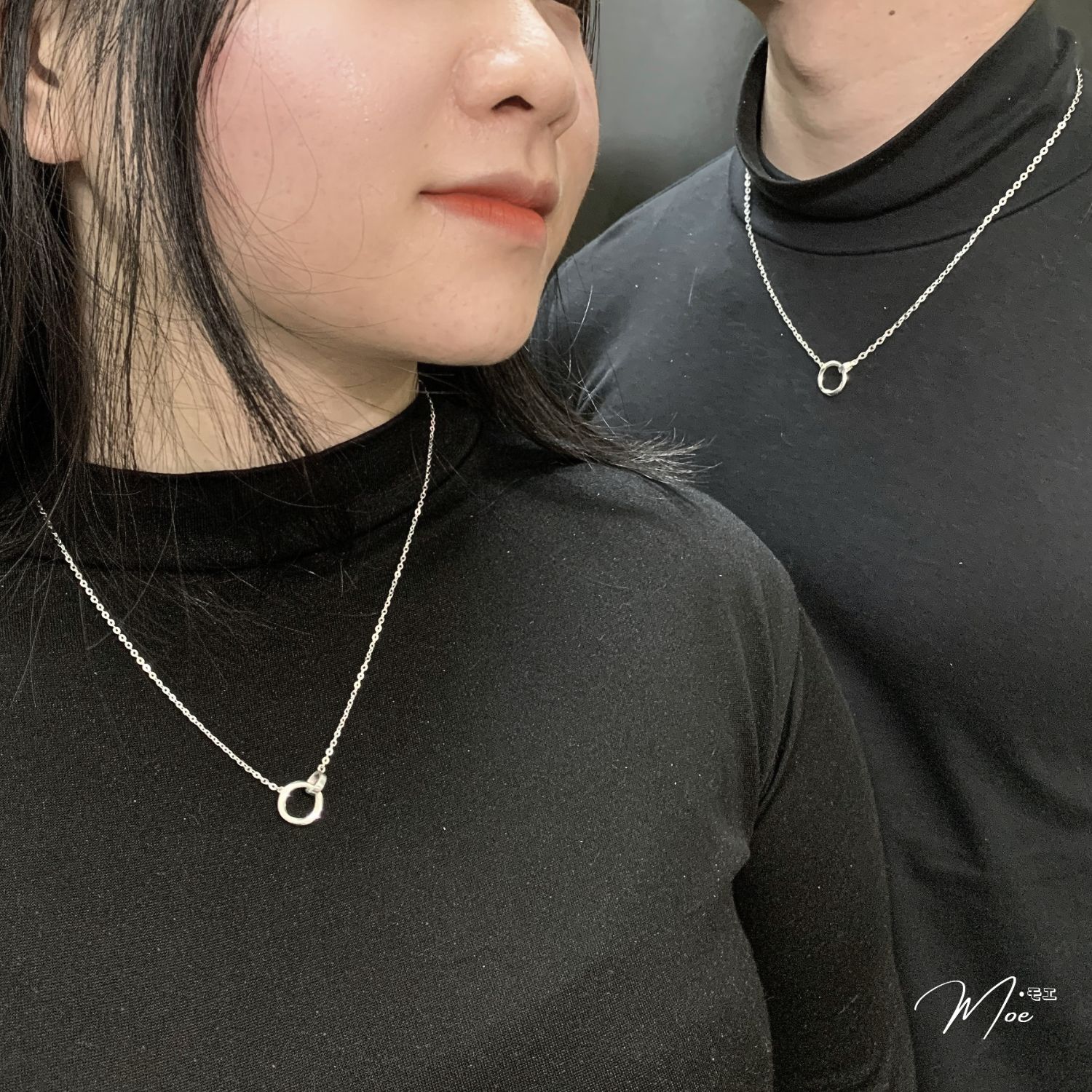 D220 - Dây chuyền đôi vòng xoắn lồng Fall in love_thumbnail_2