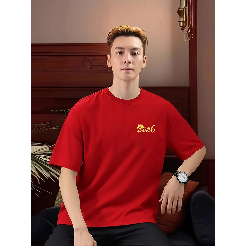 Áo thun nam form rộng Tết 2026 Miucho Iconic vải dày dặn thoáng mát in mix 2959_thumbnail_3