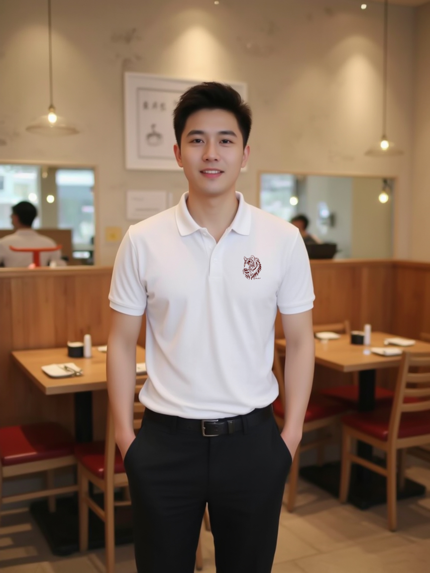 Áo polo nam form vừa 1881 Miucho Iconic vải cá sấu đứng form thoáng mát in artwork_thumbnail_5