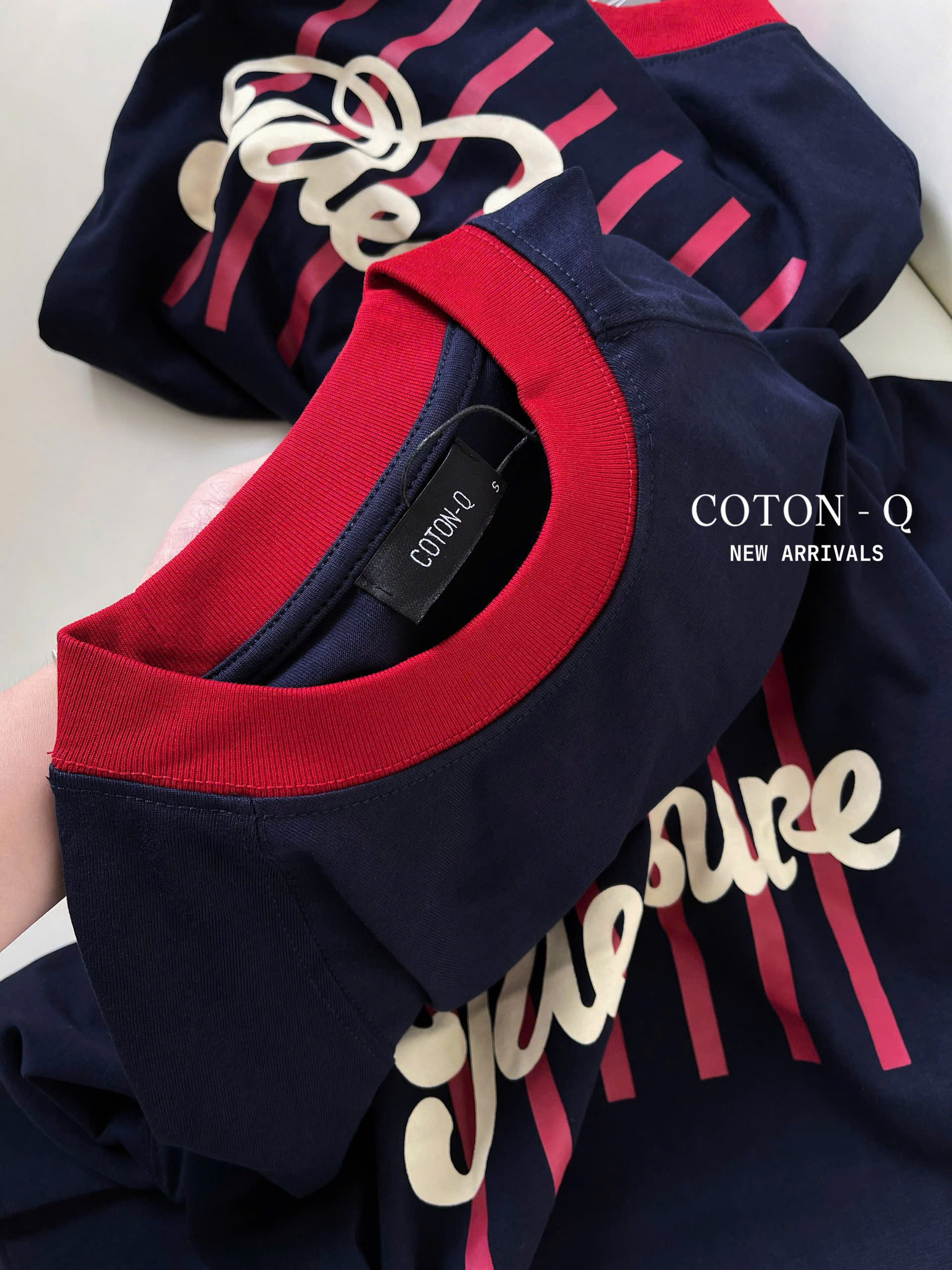 Áo thun xanh đen in chữ_thumbnail_3