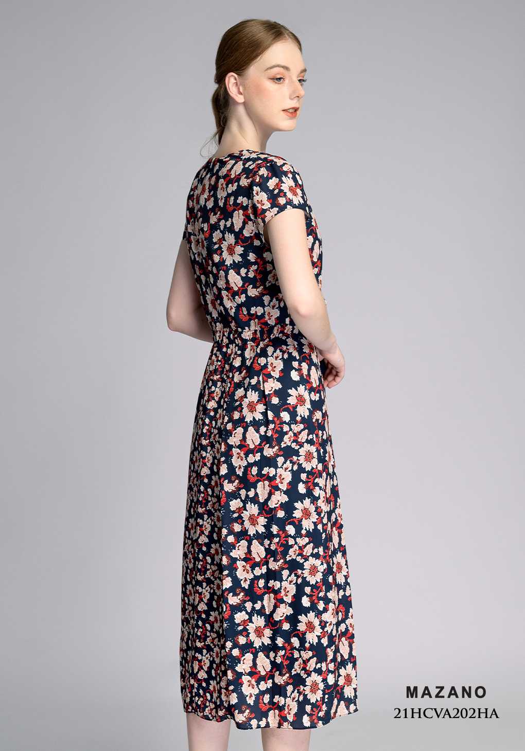 Váy xòe họa tiết hoa thắt đai_thumbnail_3