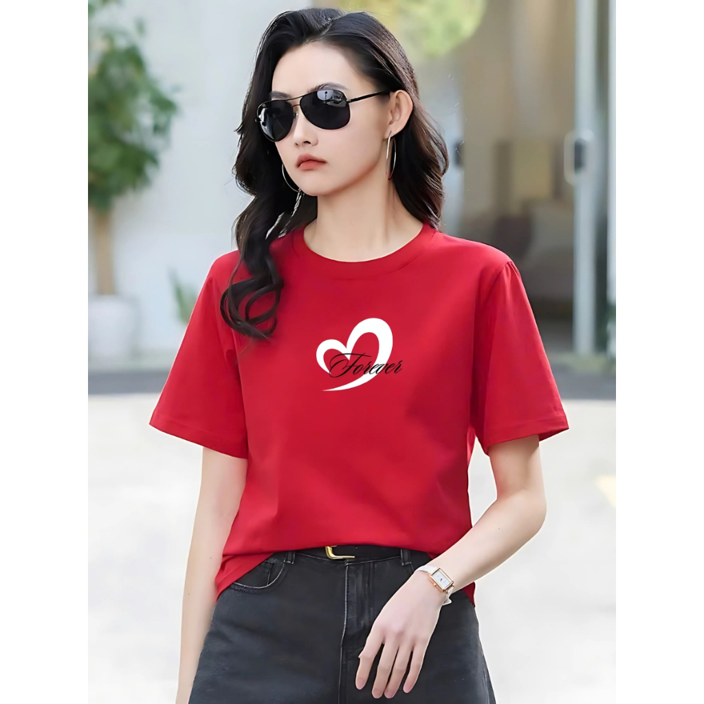 [Form Rộng] Áo phông nữ LOZA hình tim chất liệu cotton co giãn 4 chiều - Mã RT8207_thumbnail_3