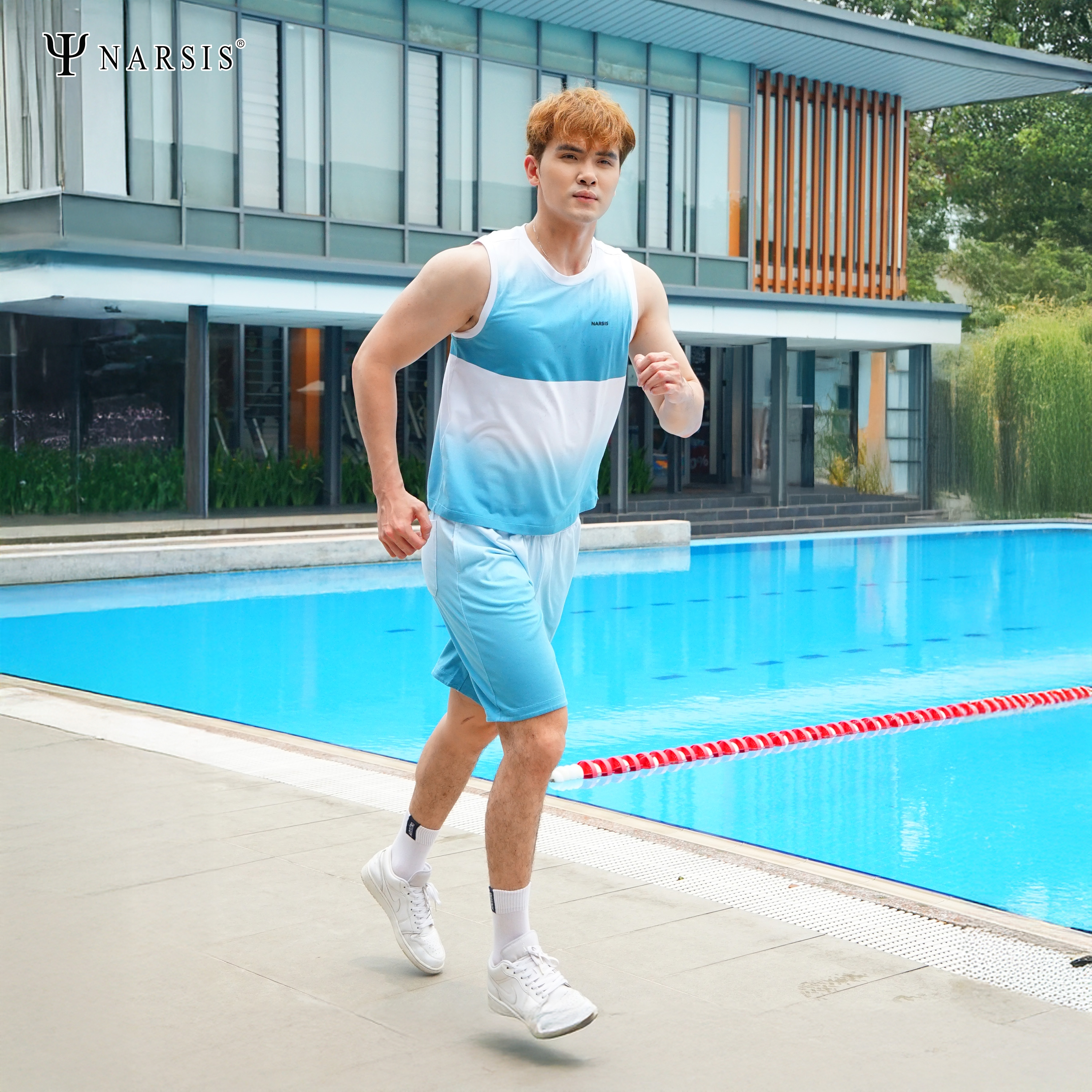 Bộ Hè Nam Narsis E25002 Thiết Kế Áo Sát Nách Chất Cotton, Thoáng Mát, Thoải Mái, Co Giãn Tốt_thumbnail_4
