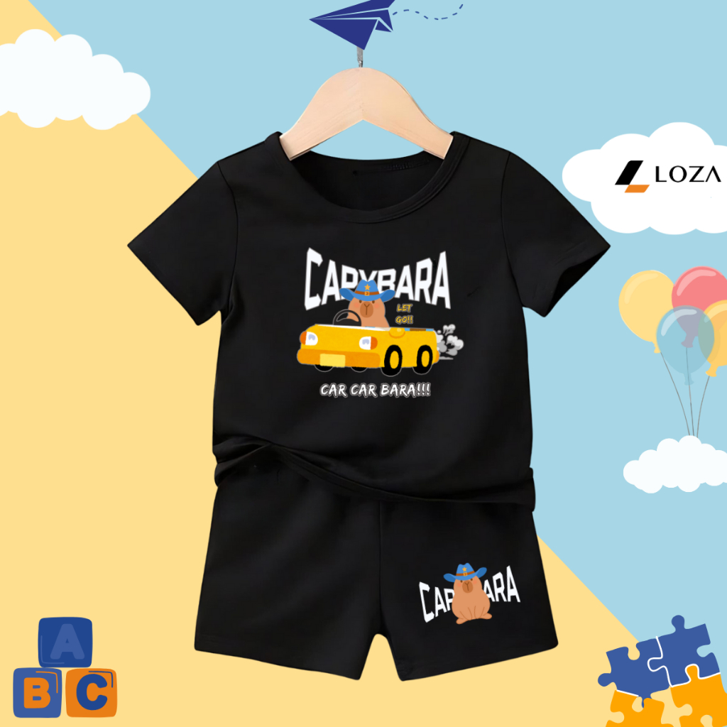 Đồ bộ bé trai in hình 'Capybara lái ô tô' - Loza SB297_thumbnail_3