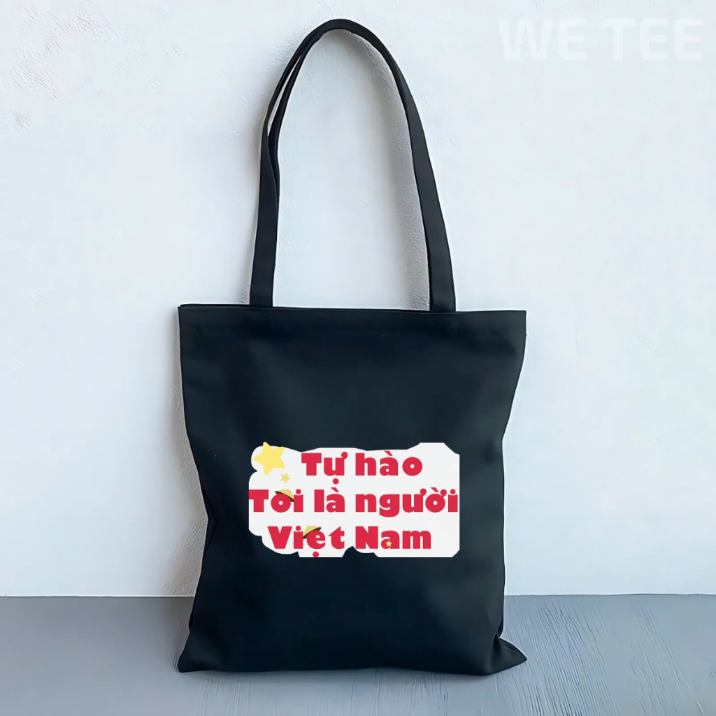 Túi tote vải canvas Tự hào tôi là người Việt Nam có khoá kéo và ngăn phụ, đi học đi chơi - TOTE19_thumbnail_18