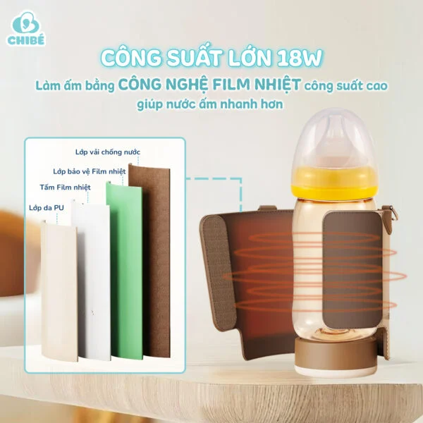 MÁY HÂM BÌNH SỮA DI ĐỘNG CHIBÉ WARM3 CB021_thumbnail_4