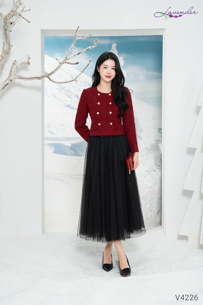 Áo dạ tweed xanh V4226_thumbnail_7