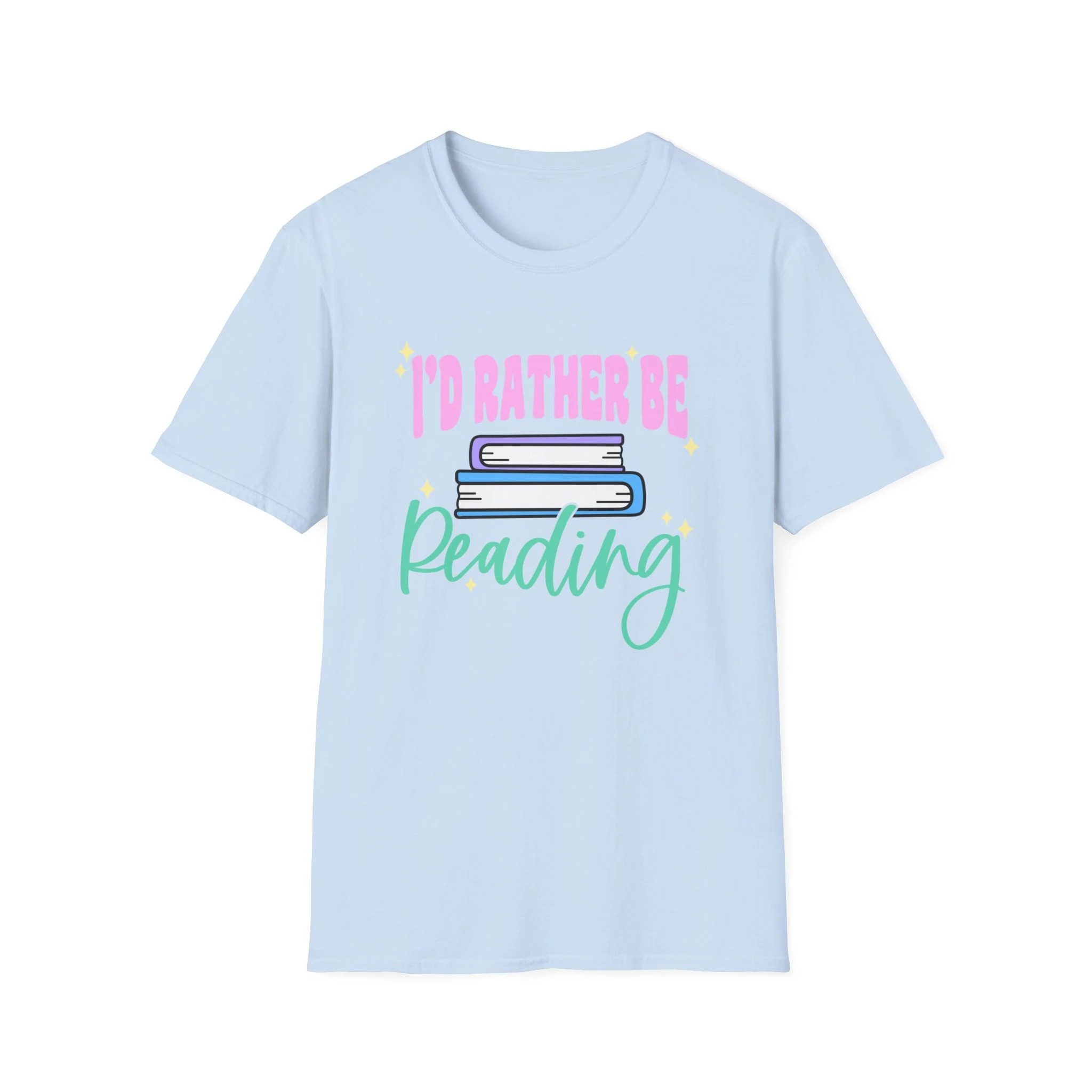 I'd Rather Be Reading Shirt - Funny Book Lover Tee Introvert Gift Bookworm T-Shirt Unisex_thumbnail_4