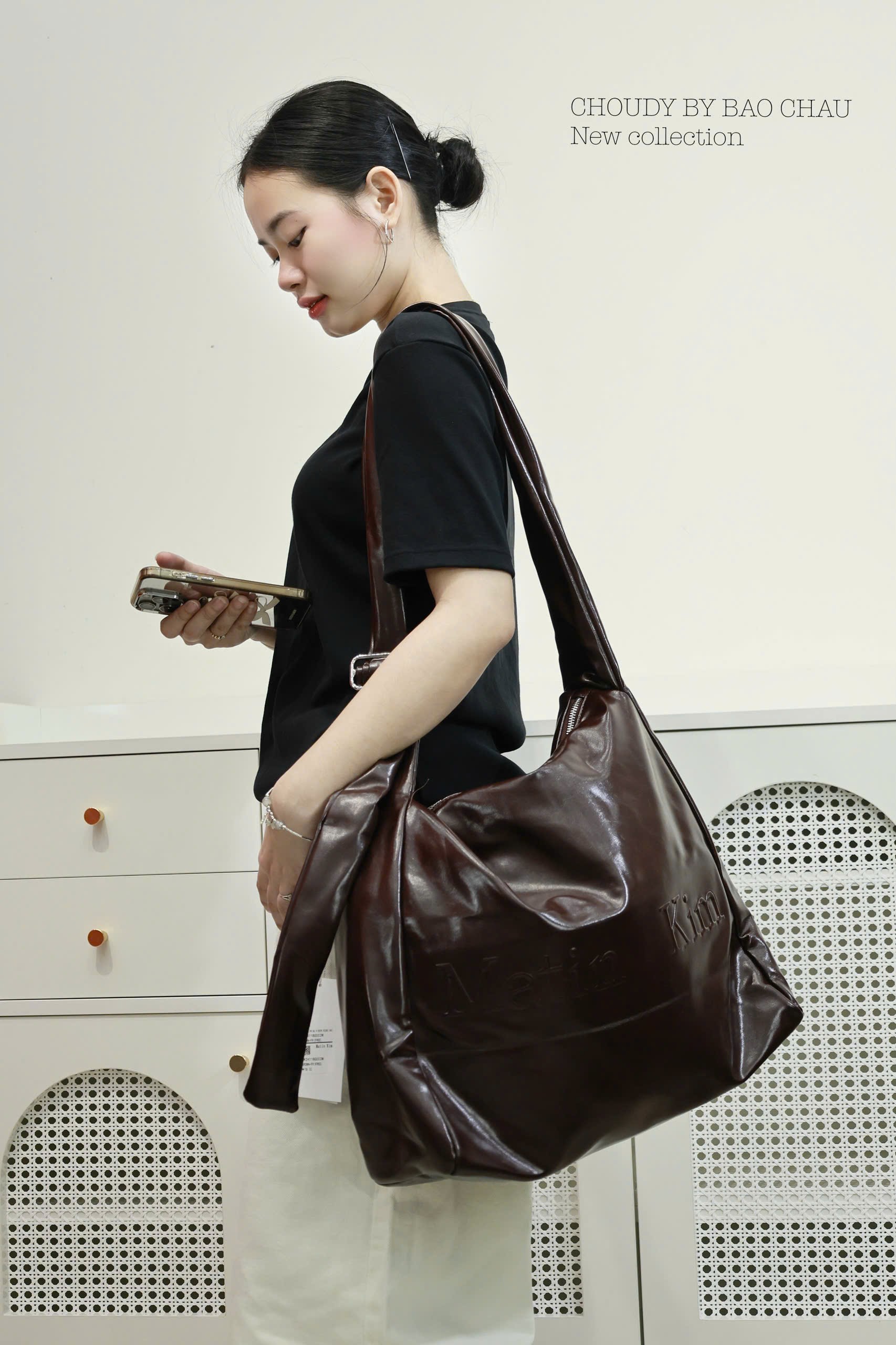 T127 TÚI XÁCH ĐỎ NÂU