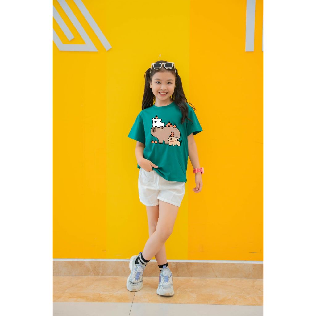 Áo thun capyabara và 2 cún cho bé gái  từ 15-40kg - Áo thun bé gái Loza Kids AT2770_thumbnail_7