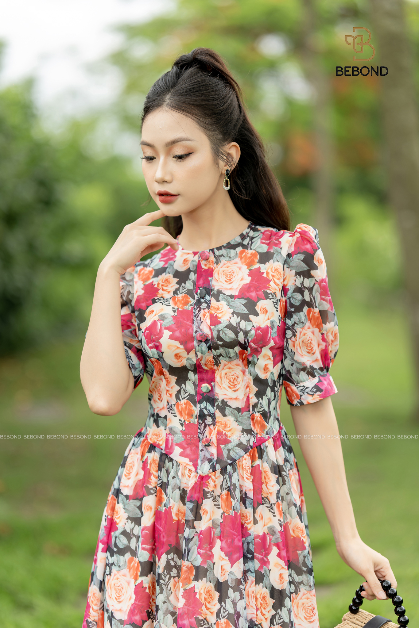 Đầm xòe vạt eo hoa hồng - Camela Dress_thumbnail_1