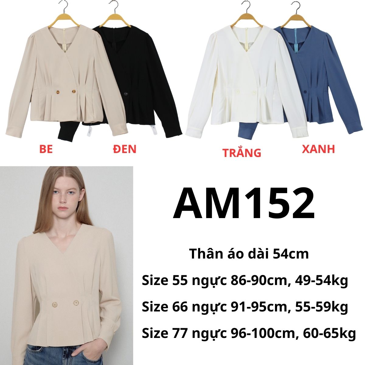 AM152 Áo sơ mi kiểu