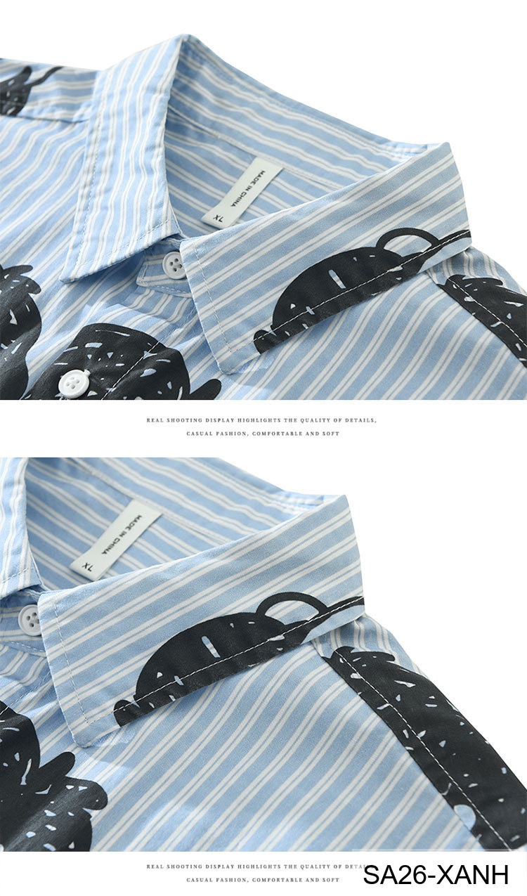 SA26 - Áo sơ mi nam tay ngắn họa tiết mặt cười phong cách Nhật Bản, chất cotton mềm mại, form rộng thoải mái_thumbnail_16