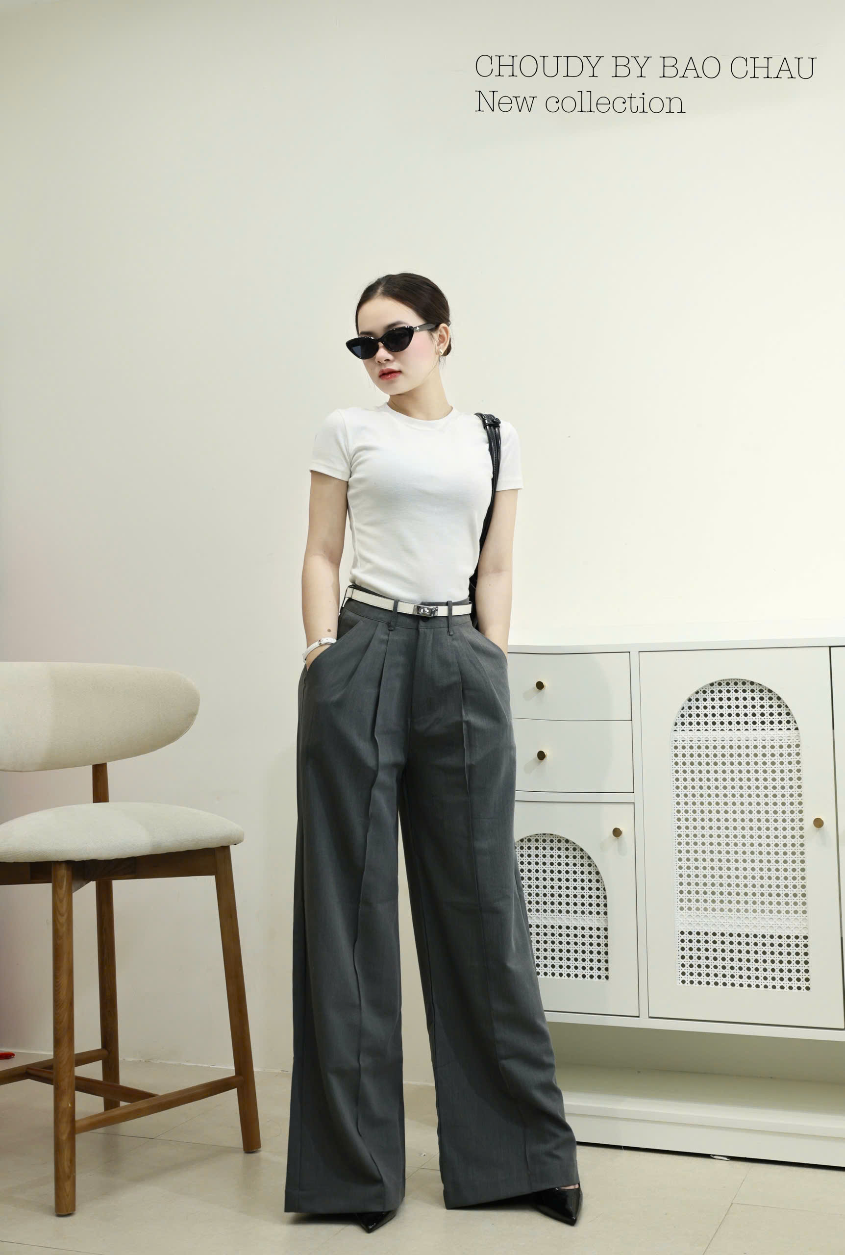 SALE U586 QUẦN TÂY SUÔNG XÁM