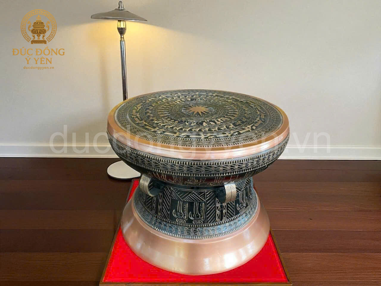 Quả trống đồng ngọc lũ đúc đồng đỏ_thumbnail_1