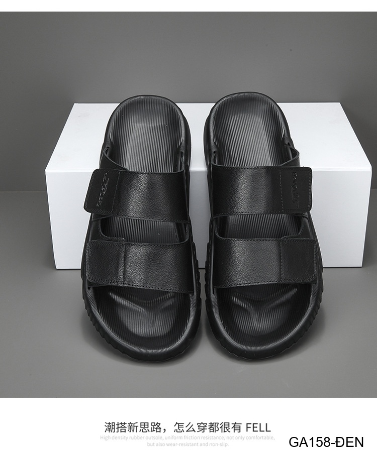 GA158 - Dép Nam Đế Dày Thời Trang Dây Dán Velcro Chất Liệu Da Bò Thoáng Khí_thumbnail_7