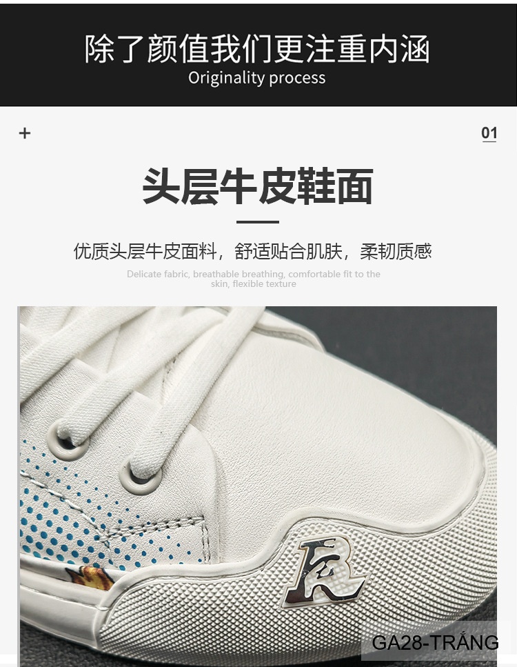 GA28 - Giày Sneaker Nam Da Bò Thiết Kế Smile Độc Đáo, Phong Cách Thường Ngày_thumbnail_11