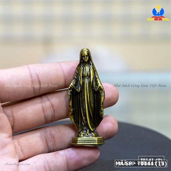 Tượng Đức Mẹ ban ơn mini (màu đồng) 2.5cm x 6cm ✔_thumbnail_2