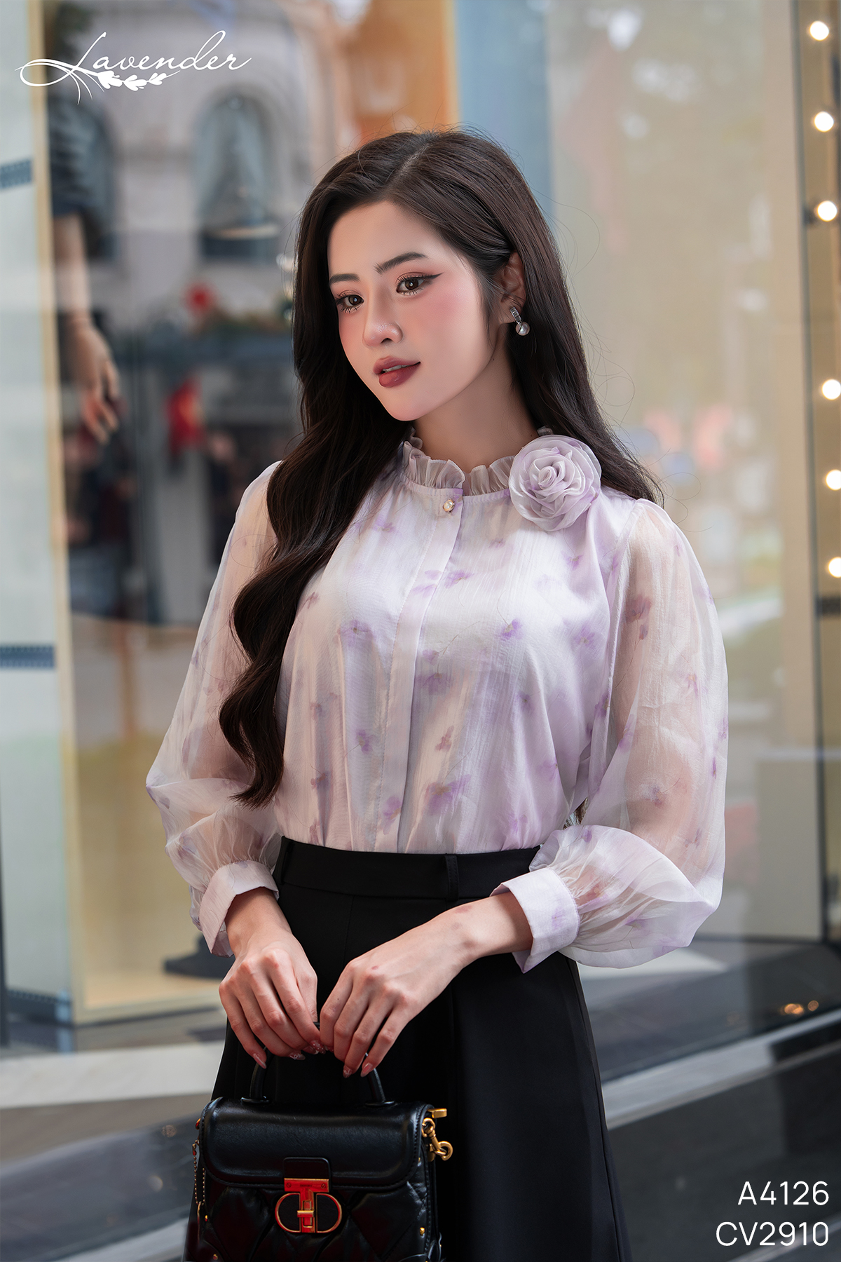 Áo sơ mi tơ ngọc trai hoa tím cổ bèo A4126_thumbnail_4