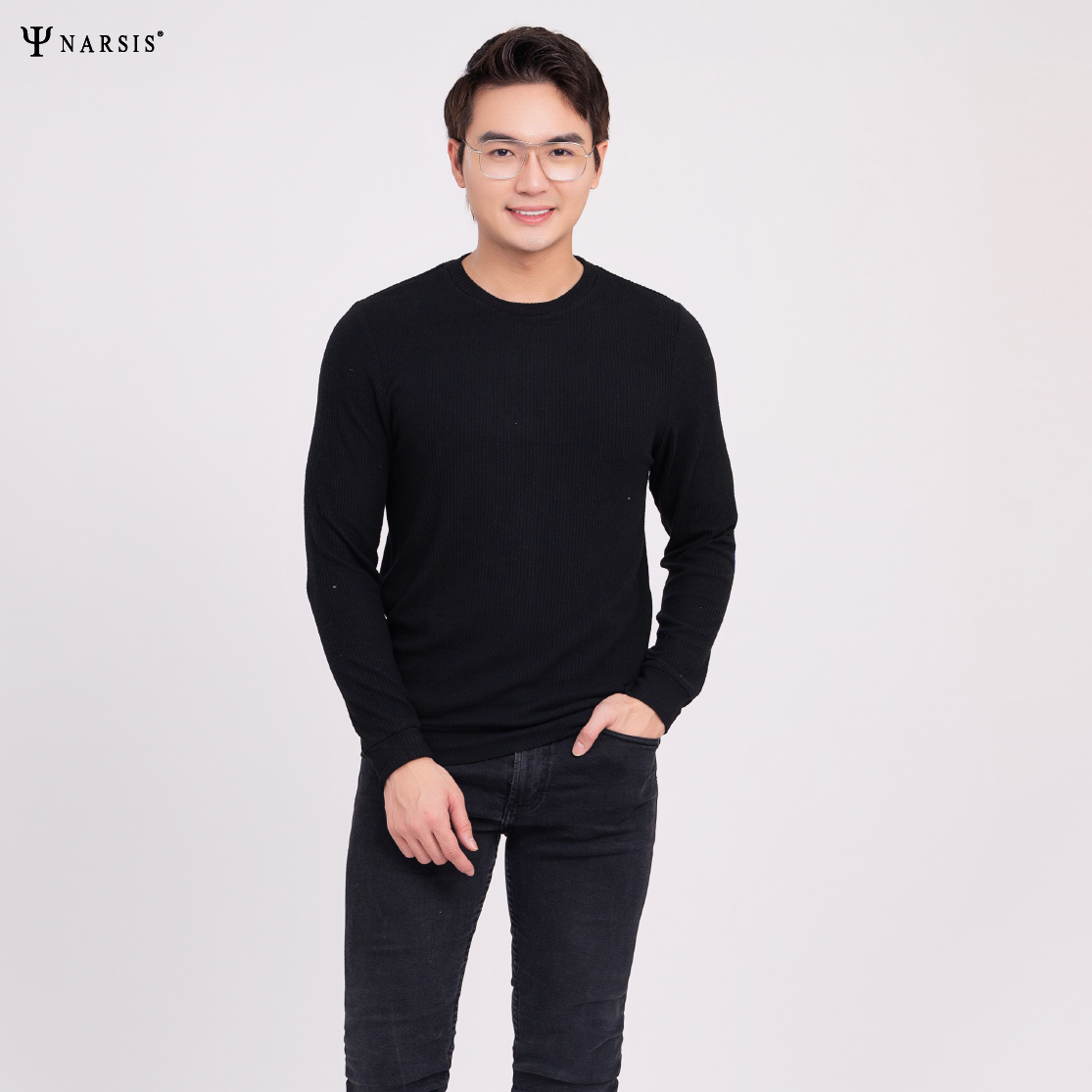 ÁO THU ĐÔNG NAM D0023 NARSIS VẢI LEN COTTON ẤM ÁP, THOÁNG MÁT, GIỮ ẤM TỐT, MỀM MẠI_thumbnail_2