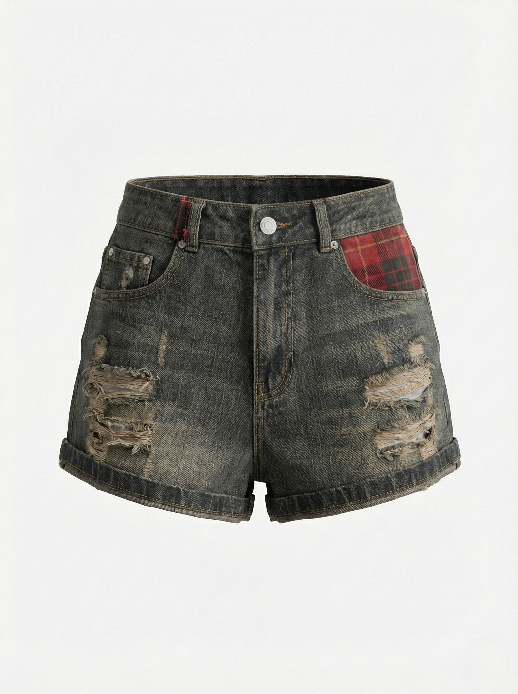 BIGSIZE NỮ - Quần short phối túi caro T-QSJ3110