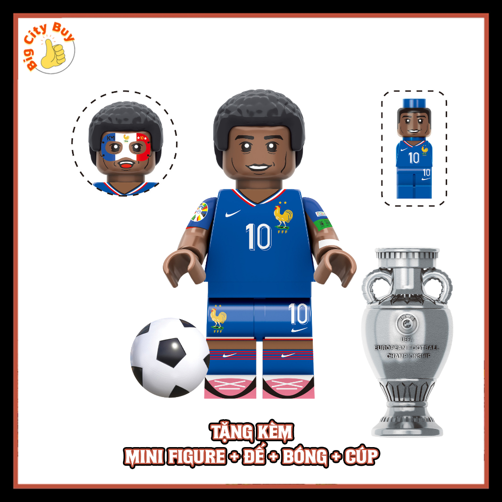 Cầu thủ bóng đá VIP Huyền Thoại Sân Cỏ Tặng Kèm Cúp, Đế Trưng Bày, Bóng Đá, Mini Figure Siêu Đẹp_thumbnail_2