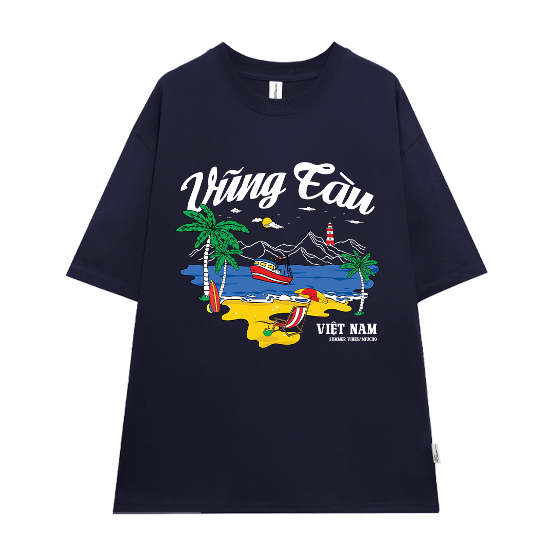 Áo thun du lịch Vũng Tàu ATD1259 Miucho vải cotton thoáng mát in mix_thumbnail_15